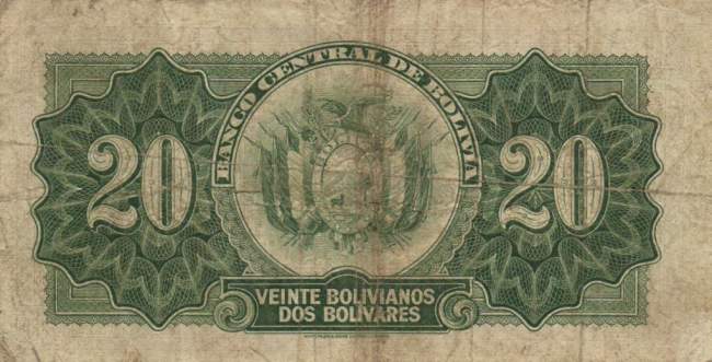 20 Bolivianos L. 20.7.1928
